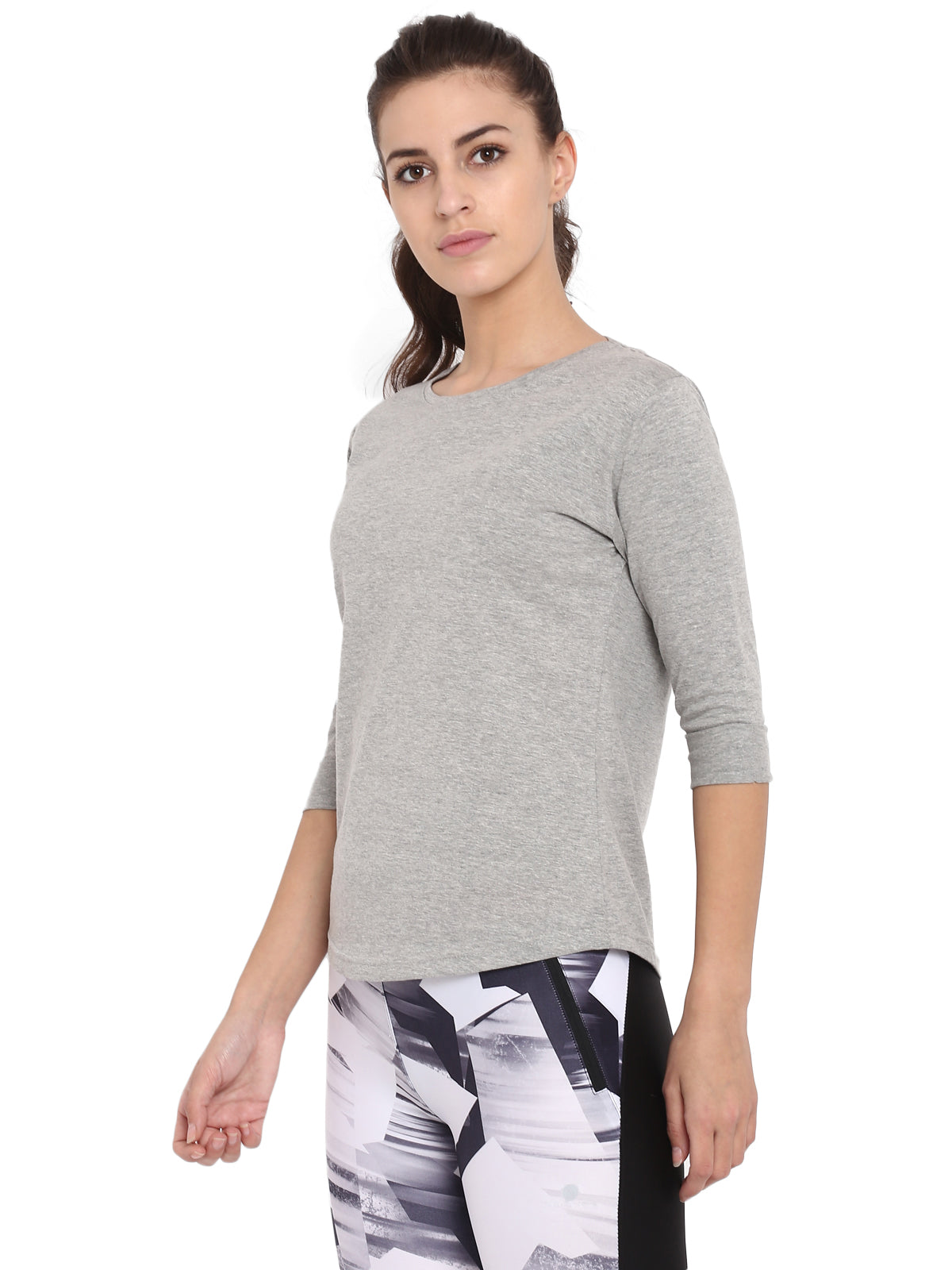 Ap'pulse Women's 3/4th sleeve Round Neck Tshirt
