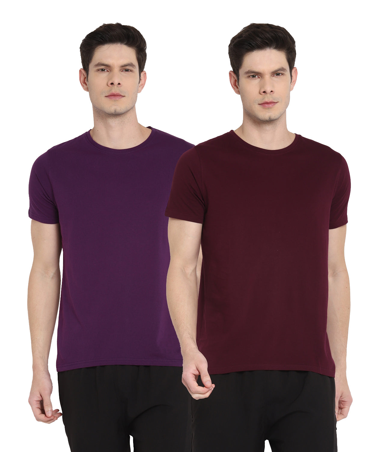 Appulse Men's Short Sleeve Round Neck T-Shirt(Pack of 2) | Men | Premium Cotton | Activewear | Athleisure