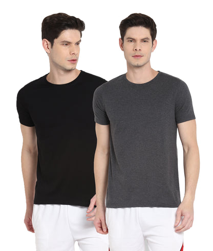 Appulse Men's Short Sleeve Round Neck T-Shirt(Pack of 2) | Men | Premium Cotton | Activewear | Athleisure