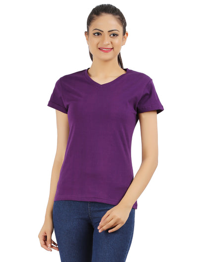 Appulse Women's Short Sleeve V neck T-Shirt | Women | Premium Cotton | Activewear | Athleisure