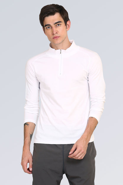 Appulse Men's 1/4 High Neck Zipper Raglan T-Shirt | Men | Premium Cotton | Activewear | Athleisure