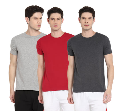 Appulse Men's Short Sleeve Round Neck T-Shirt(Pack of 3) | Men | Premium Cotton | Activewear | Athleisure