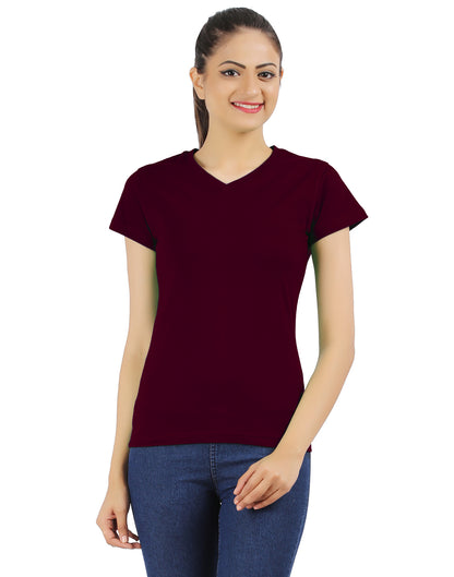 Appulse Women's Short Sleeve V neck T-Shirt | Women | Premium Cotton | Activewear | Athleisure