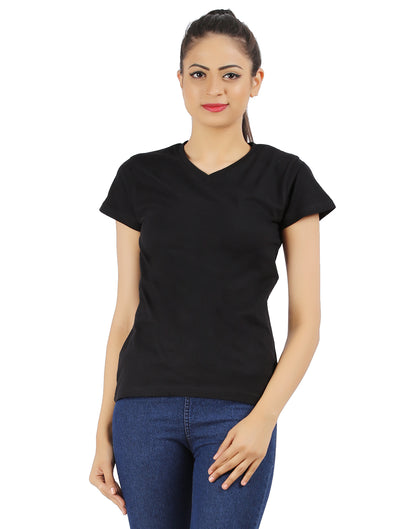 Appulse Women's Short Sleeve V neck T-Shirt | Women | Premium Cotton | Activewear | Athleisure