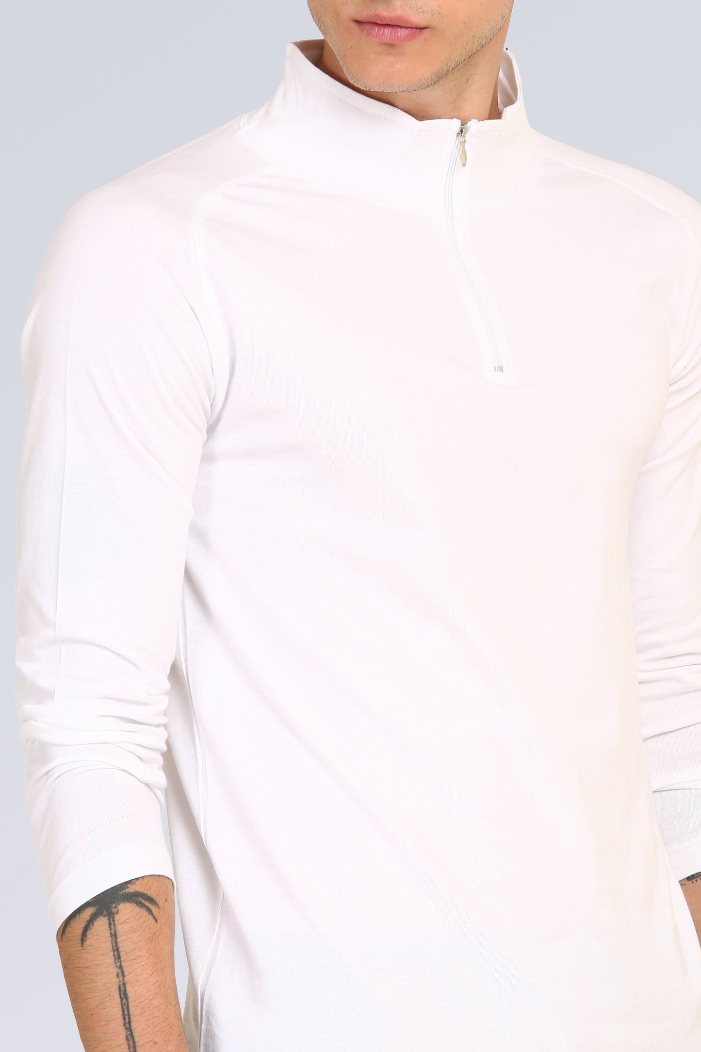 Appulse Men's 1/4 High Neck Zipper Raglan T-Shirt | Men | Premium Cotton | Activewear | Athleisure