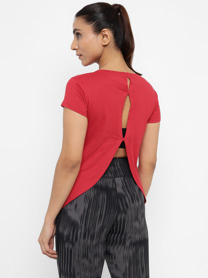 Appulse Women's Back Open T-Shirt | Women | Premium Cotton | Activewear | Athleisure