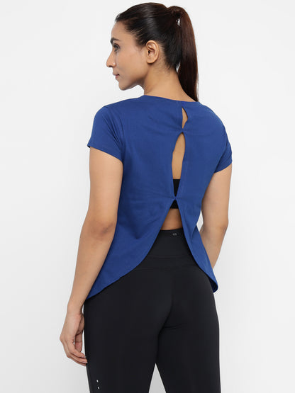 Appulse Women's Back Open T-Shirt | Women | Premium Cotton | Activewear | Athleisure
