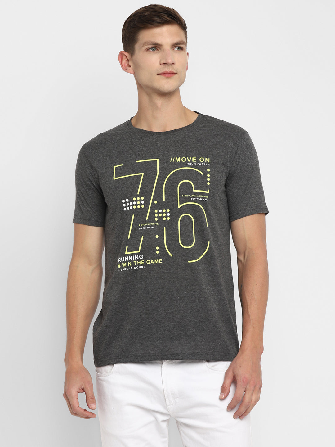 Appulse Men's Short Sleeve Round Neck Printed T-Shirt | Men | Premium Cotton | Activewear | Athleisure