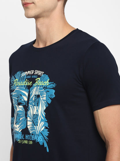 Appulse Men's Short Sleeve Round Neck Printed T-Shirt | Men | Premium Cotton | Activewear | Athleisure