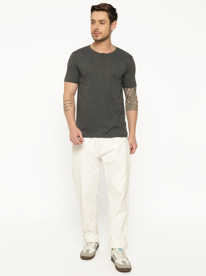 Appulse Men's Short Sleeve Henley T-Shirt | Men | Premium Cotton | Activewear | Athleisure