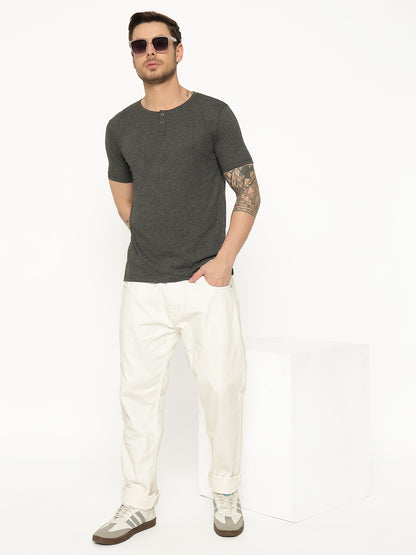 Appulse Men's Short Sleeve Henley T-Shirt | Men | Premium Cotton | Activewear | Athleisure