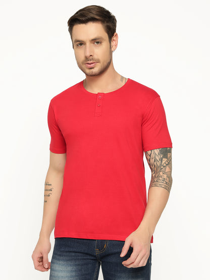 Appulse Men's Short Sleeve Henley T-Shirt | Men | Premium Cotton | Activewear | Athleisure