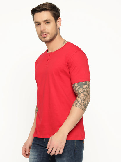 Appulse Men's Short Sleeve Henley T-Shirt | Men | Premium Cotton | Activewear | Athleisure