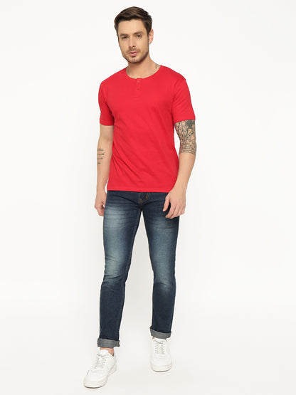 Appulse Men's Short Sleeve Henley T-Shirt | Men | Premium Cotton | Activewear | Athleisure