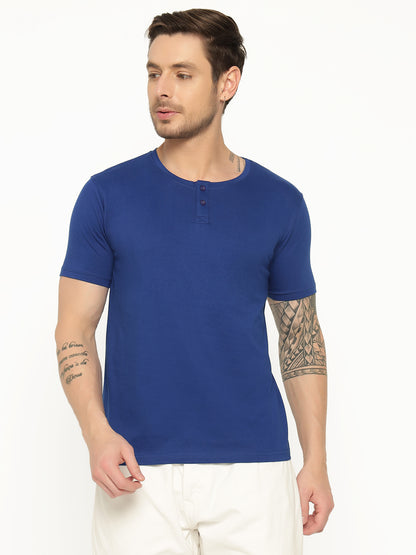 Appulse Men's Short Sleeve Henley T-Shirt | Men | Premium Cotton | Activewear | Athleisure