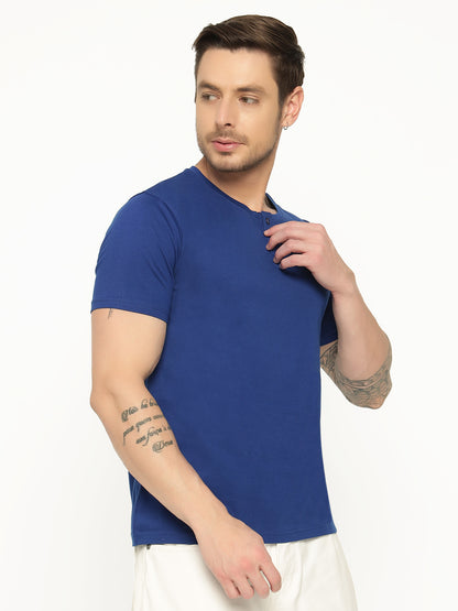 Appulse Men's Short Sleeve Henley T-Shirt | Men | Premium Cotton | Activewear | Athleisure