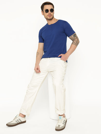 Appulse Men's Short Sleeve Henley T-Shirt | Men | Premium Cotton | Activewear | Athleisure