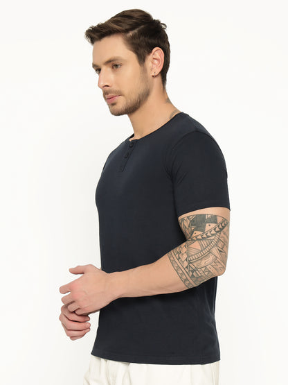 Appulse Men's Short Sleeve Henley T-Shirt | Men | Premium Cotton | Activewear | Athleisure