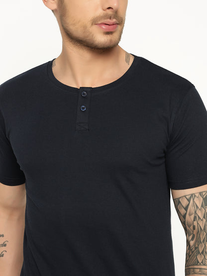Appulse Men's Short Sleeve Henley T-Shirt | Men | Premium Cotton | Activewear | Athleisure