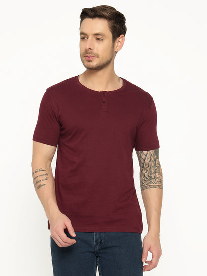 Appulse Men's Short Sleeve Henley T-Shirt | Men | Premium Cotton | Activewear | Athleisure