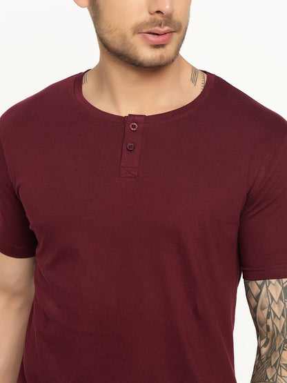 Appulse Men's Short Sleeve Henley T-Shirt | Men | Premium Cotton | Activewear | Athleisure