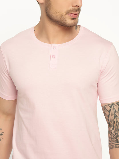 Appulse Men's Short Sleeve Henley T-Shirt | Men | Premium Cotton | Activewear | Athleisure