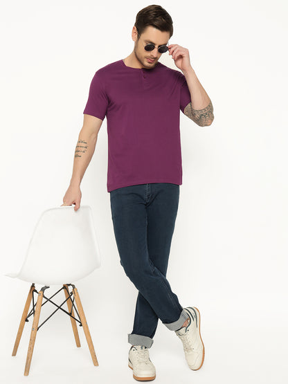 Appulse Men's Short Sleeve Henley T-Shirt | Men | Premium Cotton | Activewear | Athleisure