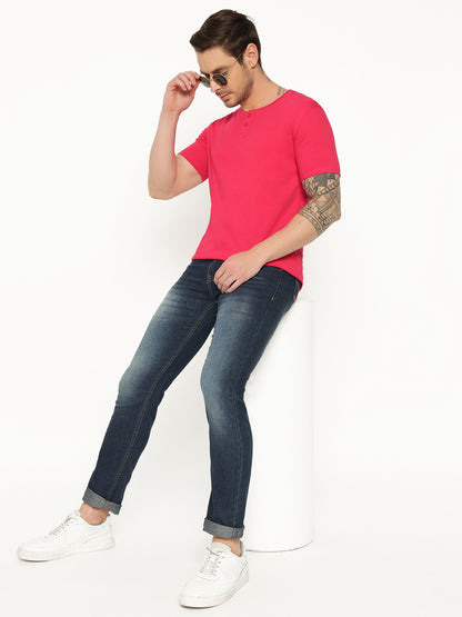 Appulse Men's Short Sleeve Henley T-Shirt | Men | Premium Cotton | Activewear | Athleisure