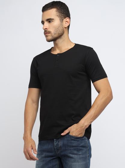 Appulse Men's Short Sleeve Henley T-Shirt | Men | Premium Cotton | Activewear | Athleisure