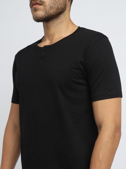 Appulse Men's Short Sleeve Henley T-Shirt | Men | Premium Cotton | Activewear | Athleisure