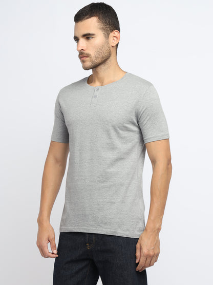 Appulse Men's Short Sleeve Henley T-Shirt | Men | Premium Cotton | Activewear | Athleisure