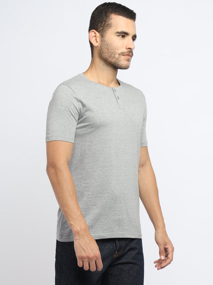 Appulse Men's Short Sleeve Henley T-Shirt | Men | Premium Cotton | Activewear | Athleisure