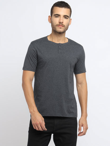 Appulse Men's Short Sleeve Henley T-Shirt | Men | Premium Cotton | Activewear | Athleisure