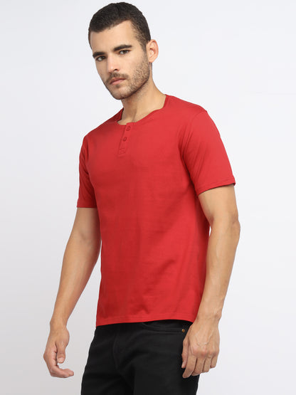 Appulse Men's Short Sleeve Henley T-Shirt | Men | Premium Cotton | Activewear | Athleisure