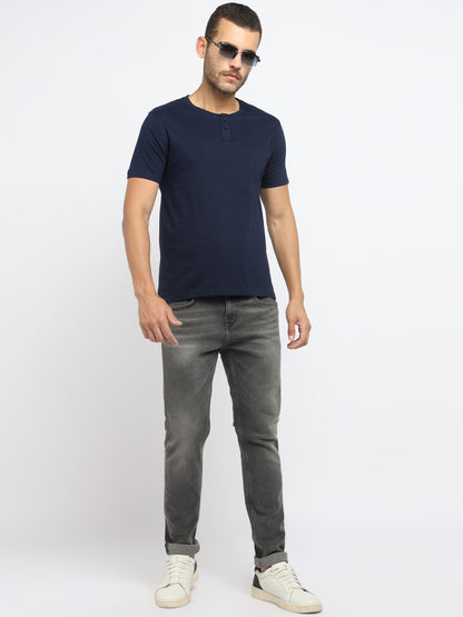 Appulse Men's Short Sleeve Henley T-Shirt | Men | Premium Cotton | Activewear | Athleisure