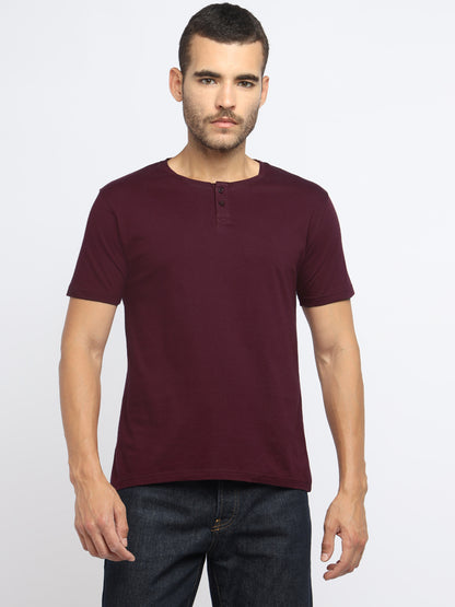 Appulse Men's Short Sleeve Henley T-Shirt | Men | Premium Cotton | Activewear | Athleisure