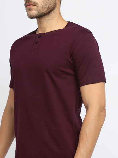 Appulse Men's Short Sleeve Henley T-Shirt | Men | Premium Cotton | Activewear | Athleisure