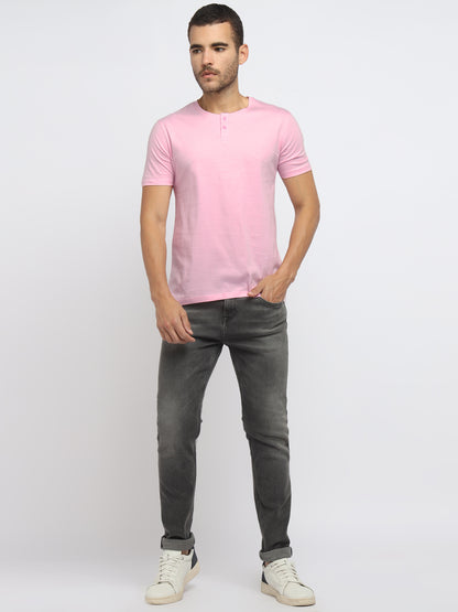 Appulse Men's Short Sleeve Henley T-Shirt | Men | Premium Cotton | Activewear | Athleisure