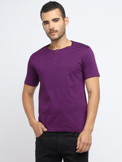 Appulse Men's Short Sleeve Henley T-Shirt | Men | Premium Cotton | Activewear | Athleisure