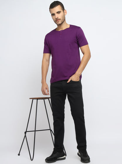 Appulse Men's Short Sleeve Henley T-Shirt | Men | Premium Cotton | Activewear | Athleisure