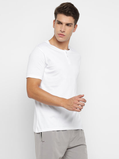 Appulse Men's Short Sleeve Henley T-Shirt | Men | Premium Cotton | Activewear | Athleisure