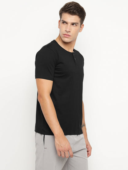 Appulse Men's Short Sleeve Henley T-Shirt | Men | Premium Cotton | Activewear | Athleisure
