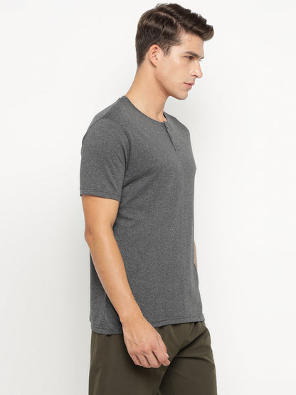 Appulse Men's Short Sleeve Henley T-Shirt | Men | Premium Cotton | Activewear | Athleisure
