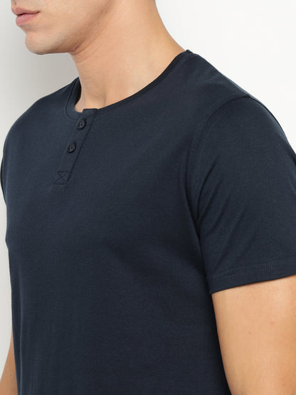 Appulse Men's Short Sleeve Henley T-Shirt | Men | Premium Cotton | Activewear | Athleisure