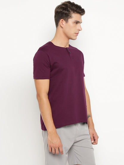 Appulse Men's Short Sleeve Henley T-Shirt | Men | Premium Cotton | Activewear | Athleisure