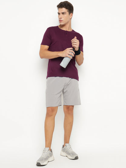 Appulse Men's Short Sleeve Henley T-Shirt | Men | Premium Cotton | Activewear | Athleisure