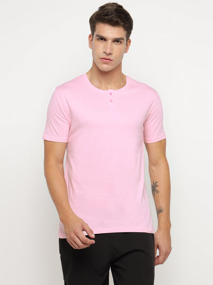 Appulse Men's Short Sleeve Henley T-Shirt | Men | Premium Cotton | Activewear | Athleisure