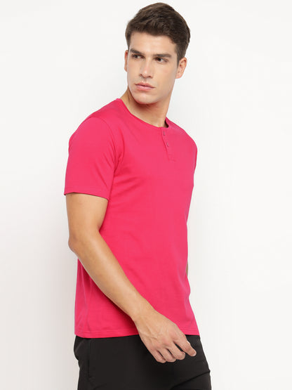 Appulse Men's Short Sleeve Henley T-Shirt | Men | Premium Cotton | Activewear | Athleisure