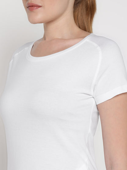 Appulse Women's Short Sleeve Round Neck Bottom Cross Over T-Shirt | Women | Premium Cotton | Activewear | Athleisure