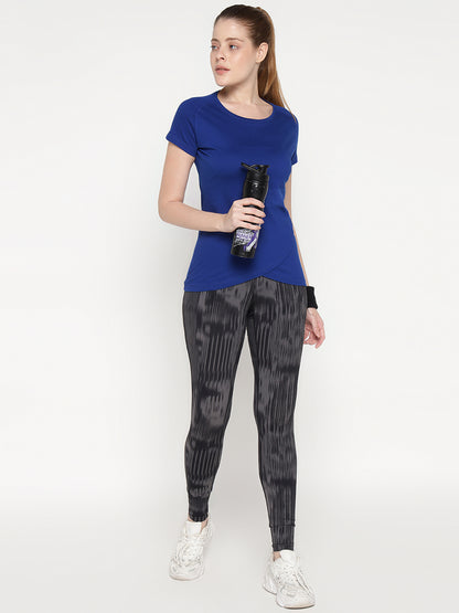 Appulse Women's Short Sleeve Round Neck Bottom Cross Over T-Shirt | Women | Premium Cotton | Activewear | Athleisure